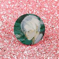 Pins De Anime Cartoon Mushishi Broche Redondo De Tinplate Para Accesorios De Bolso Regalos Souvenir Broche De Solapa - details 4