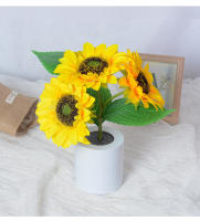 Lámpara De Noche LED Recargable Con Flores De Girasol Iluminación Interior Para Dormitorio Luz De Mesa Decorativa Para La Cama - details 2