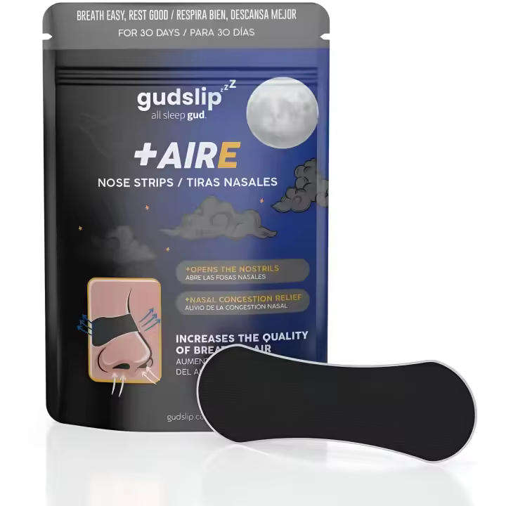 Tiras Nasales Gudslip® – Suministro de 30 Días para Mejorar la Respiración, Reducir Ronquidos y Aliviar Congestión – Cómodas y Efectivas para un Sueño Reparador y Saludable. ¡Disfruta de Noches Tranquilas y Días Plenos! - 1