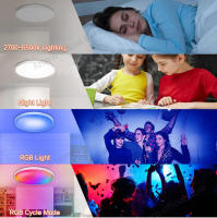 Lámpara De Techo Inteligente Zigbee Tuya Wifi 24W RGB Dimmable Smartlife Control Por Alexa Y Google Home Para Habitación - details 7