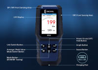 ERICKHILL ER02 Medidor de EMF, Detector de Radiación de Campo Electromagnético de Mano para EF RF MF, Pantalla LCD grande y retroiluminada - details 4