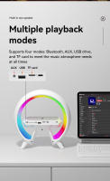 Lámpara De Noche Bluetooth Inalámbrica Con Altavoz Y Carga USB RGB LED Regalo Para Niños Iluminación Decorativa Con Música Multifuncional Recargable - details 10