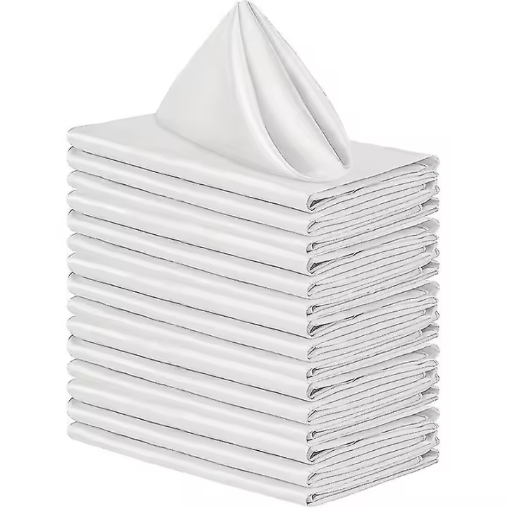 Servilletas del paño 12PCs, pulgadas de las servilletas de tabla del satén, paño reutilizable de las servilletas para casarse - 1
