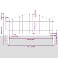 valla de jardín vidaXL blanca con parte superior en arco de 3,4x0,75 m de acero - details 6