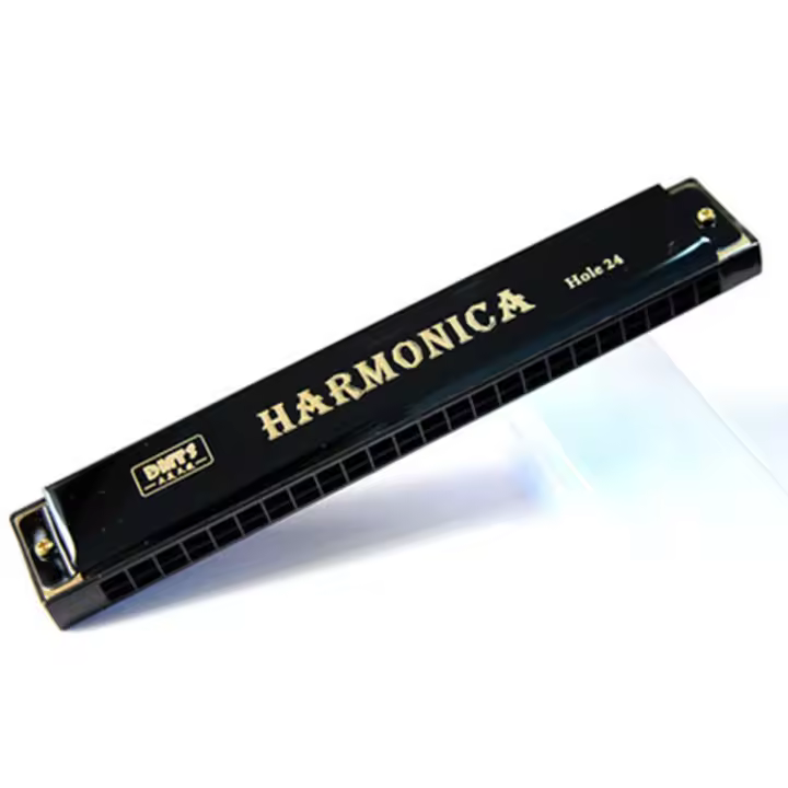 Harmonica Cromática De Boquilla C 24 Agujeros Instrumento De Viento De Madera Organófono Musical Acero Inoxidable Fosfor-bronce Ti-Plated - 1