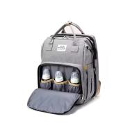 Mochila plegable multifunción para bebés - Convertible en cuna, bolso de biberones, gris elegante, tela Oxford resistente, 0-3 años - details 3