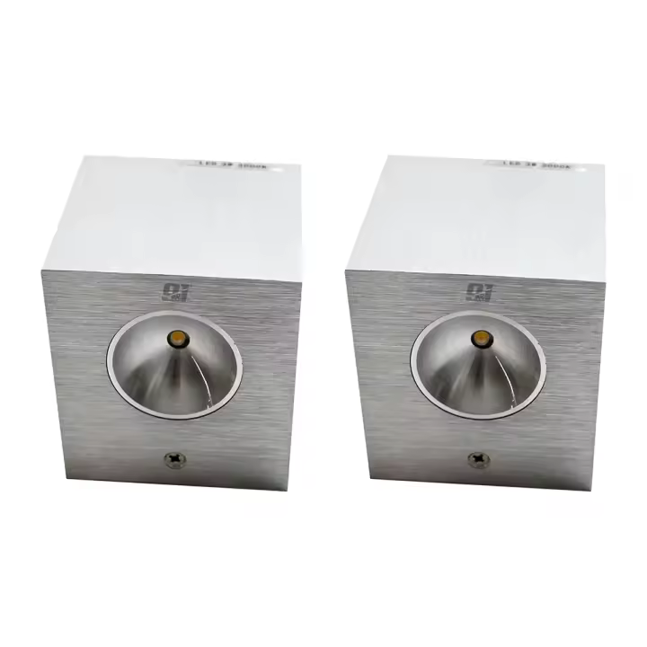 ORION91 Donclaif Aplique LED Inox 3w 243lm Blanco Cálido 3000k 65x65x72mm Nine&One Premium - Alta Calidad - 1