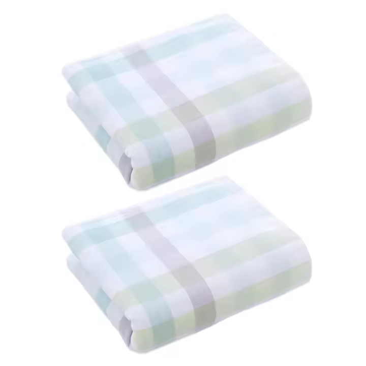 Verde Toalla de 2 Piezas de Baño de Algodón 34x72 Cm - 1