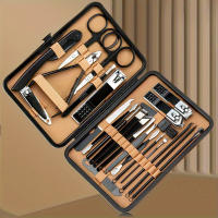 Set De Manicura Y Pedicura Profesional 7/16/18Pcs Con Estuche De Cuero PU Negro Herramientas De Aseo De Uñas Y Pies Acero Inoxidable - details 5