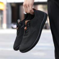 Zapatos De Entrenamiento Para Hombre Minimalista Y Cuero Genuino Suela Dispersa Y Ample Toe Cierre Elástico Material De La Suela De Goma - details 1