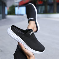 Zapatillas De Hombre Ligero Y Transpirable Media Pantuflas Antideslizantes Casual Comodidad Grandes Tamaños Zapatos Planos Slip on Para Exteriores Verano Mesh Suela EVA - details 3