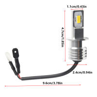 Kit De Conversión De Faros Antiniebla LED H3 2 Piezas Luz Amarilla Super Brillante 3000K 80W Vida Útil De 50000H 2000LM Para Automóvil - details 10
