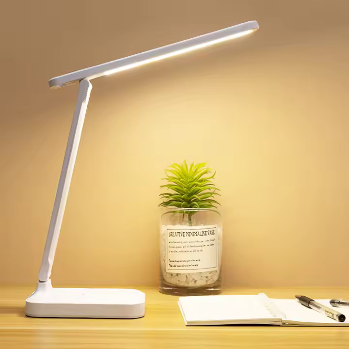Lámpara De Mesa LED Con Protección Ocular Toque Dimmable Plegable Para Estudiantes Dormitorio Y Lectura Recargable Por USB Luz Nocturna - 1