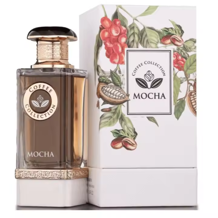 Perfume Árabe 100% Original Fragrance World Unisex Mocha EDP Spray 100ml | Aroma Exquisito de Café, Chocolate y Especias Orientales | Fragancia Sofisticada, Intensa y Duradera con Notas Gourmand y Amaderadas | Perfume de Lujo para Hombres y Mujeres - 1