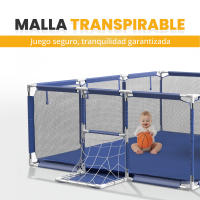 Parque Infantil Bebe + Pelota de Fútbol y Baloncesto - Corralito Plegable 180 x 120 x 60cm - Parque de Juegos Con Malla Transpirable - Centro de Actividades Gimnasio Cuna - details 5