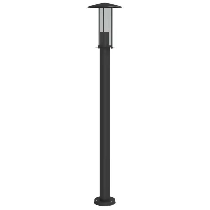 vidaXL Lámpara de suelo de exterior acero inoxidable 100 cm Color Negro,  Plateado, y mas - 1