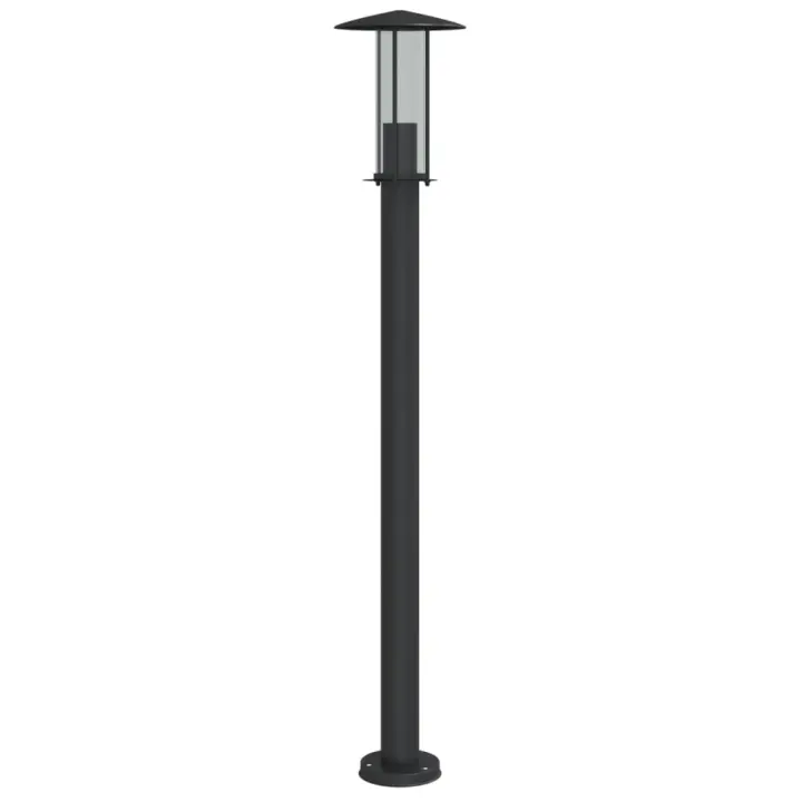 vidaXL Lámpara de suelo de exterior acero inoxidable 100 cm Color Negro,  Plateado, y mas - 1