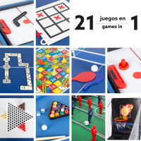 CB Games - Mesa multijuegos 20 en 1, Futbolín, Hockey, Billar, Baloncesto, Juegos de mesa, 120x110x82 cm, Futbolines para niños, Futbolín infantil, Regalo para toda la familia - details 1