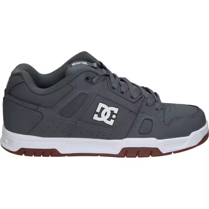DC SHOES | Zapatillas DC Shoes Stag para Hombre – Zapatillas Casual en Color Gris con Detalles en Blanco – Sneaker con Cordones – Estilo Casual – Urbano – Cómodas y Versátiles – Anchas – Combinables – Modelo 320188-2GG - 1