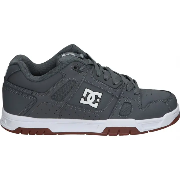 DC SHOES | Zapatillas DC Shoes Stag para Hombre – Zapatillas Casual en Color Gris con Detalles en Blanco – Sneaker con Cordones – Estilo Casual – Urbano – Cómodas y Versátiles – Anchas – Combinables – Modelo 320188-2GG - 1