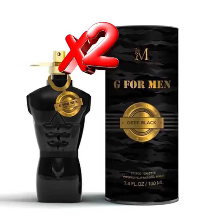2 UNIDADES G For Men Deep Black Eau de toilette pour homme 100ml Montage Brands Fragancia inspirada en otros perfumes Perfume Hombre - 1