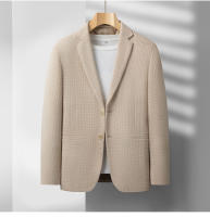 Traje De Lana De Alta Gama Para Hombre 2025 Chaqueta De Negocios Casual Elegante Tres Piezas Adecuado Para Fiestas Y Ocasiones Elegantes - details 8