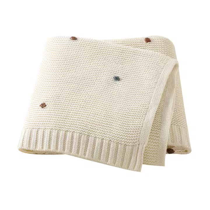 Mullas De Bebé Recién Nacido 90*70cm Tejidas Ultra Suaves De Algodón Para Niños Y Niñas Edad 0-24 Meses Manta De Abrazo Para Niños Y Niñas - 1