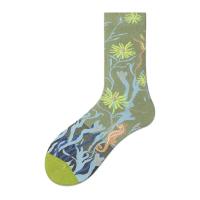 Calcetines De Algodón Para Mujer Estilo Harajuku Con Diseño De Pintura Artística Divertida Kawaii Paisaje Girasol Y Dinosaurio Regalo De Navidad - details 18