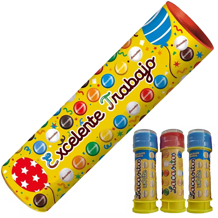 Lacasitos Megatubo 1,5 KG-Excelente trabajo + 3 POMPEROS LACASITOS - 1