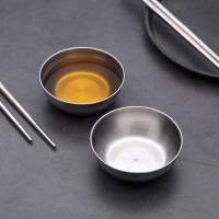 5pcs Platos Pequeños De Acero Inoxidable Para Condimentos Tazas De Salsa Cuencos De Mostaza Platos Lateral Para Sushi Y Vinagre Adecuados Para La Cocina - details 4