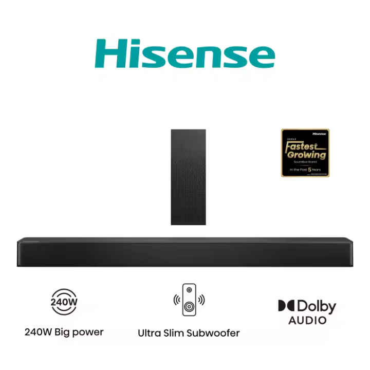 BARRA SONIDO HISENSE HS2100 2.1 240W BT - 1