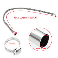 Pipeta De Escape De Acero Inoxidable Para Calentadores De Aire Y Generadores De Combustible Diesel Longitud 200cm Con Dos Clip Para Calefacción De Coches - details 12