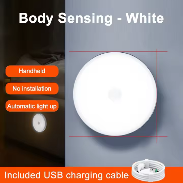 Luz del sensor de Movimiento lámpara inalámbrica USB recargable lámpara de Noche Luces de Carga para Corredor dormitorio decoración del Hogar - 1