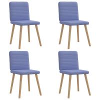 vidaXL Sillas de comedor 4 uds tela en color Gris nube/Gris oscuro/Crema y más | cómodas modernas ergonómicas para comedor cocina salón hogar - details 4