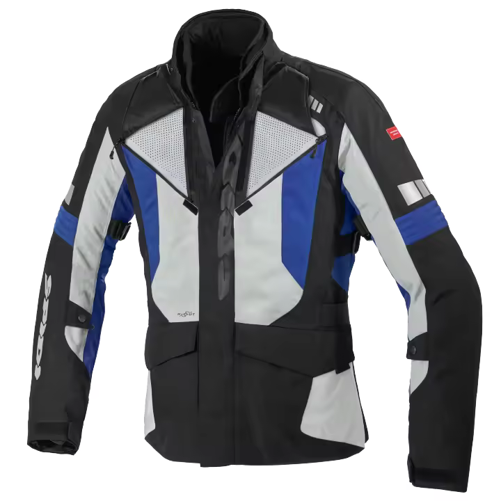 Chaqueta Spidi Outlander H2OUT Negro Blanco Azul - 1