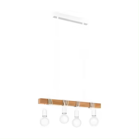 Lámpara Colgante Vintage Eglo Townshend Blanco 4 Bombillas E27 70cm - 1