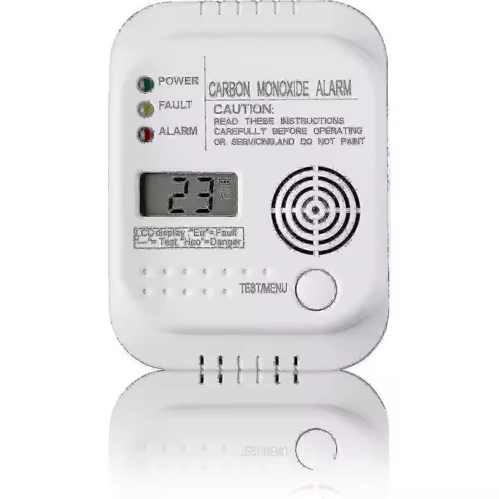 Detector de monóxido de carbono a batería, detector de gas con pantalla y medidor de temperatura - 1