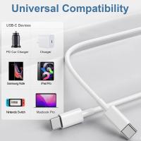 Cable De Carga Rápida USB Tipo C a C 2 Pack 3FT Para Smartphone Y Tablet Android Material TPE/TPU Corriente Máxima 5A - details 5