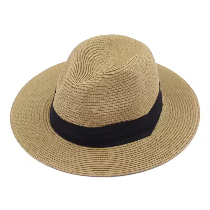 Sombrero De Paja Panamá Para Hombre Y Mujer Sombrero Británico Plegable Protección Solar Para La Playa Estación De Verano - 1