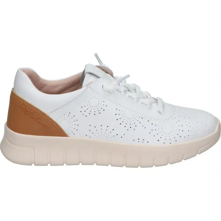 NATURE | Zapatos de Piel Nature Acacias 04 para Mujer – Zapatos con Cuña en Color Blanco con Detalles – Zapato de Piel con Cordones – De piel – Cuña Baja y Cómoda – Alta Calidad y Versátiles – Combinables - 1