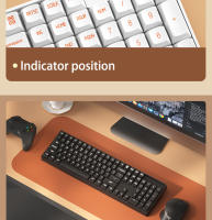 Teclado Mecánico Aigo CK104 Con Ratón Inalámbrico 2.4G Juego Rojo Switch 106 Teclas Ergonómicas 4 Botones Ratón Para Gamer - details 16