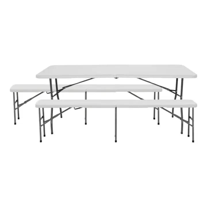 Conjunto Plegable Mesa con 2 Bancos de 180cm Catering Thinia Home - 1