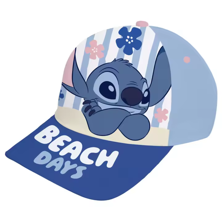 Gorra infantil Stitch Beach Days Azul 51-54cm | Gorro para niños con personaje animado - 1