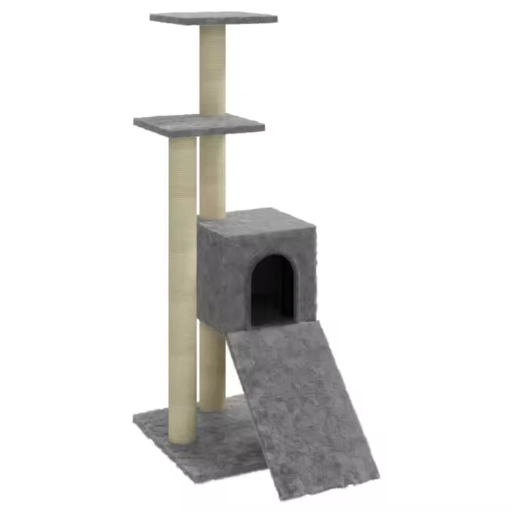 Rascador para Gatos con postes de ISAL gris Claro 92 cm - 1