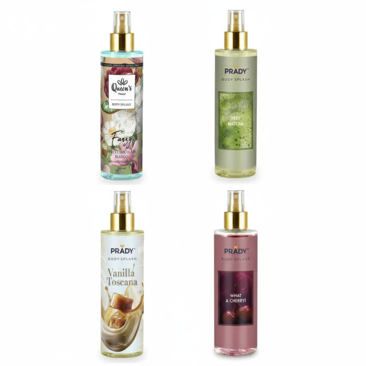Body splash PRADY en formato spray 250 ml. Fragancias ligeras y refrescantes para uso diario, ideales para aplicar después de la ducha o durante el día. Pulverizador práctico y aroma duradero. Disponible en varios aromas. 🚚 Envíos a Esp