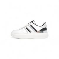 HLUNA - Zapatillas deportivas Sneakers con detalle de rayas brillantes - detalle de Brillos - Blanco y Negro - YD7611 - details 0