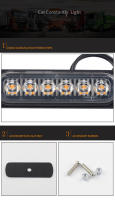 4pcs Luz De Indicador LED 12V 6 Lámparas Amarillas/Rojas/Blancas/Azules Para Carrocería De Camión Moto Luz Lateral De Marcador - details 4