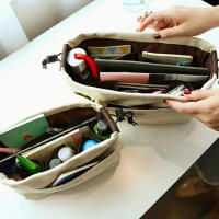 Bolsa De Almacenamiento Portátil De Lona Con Cierre De Cordón Multicausa Para Viajes Organizador Ecológico De Banda Interior - details 5