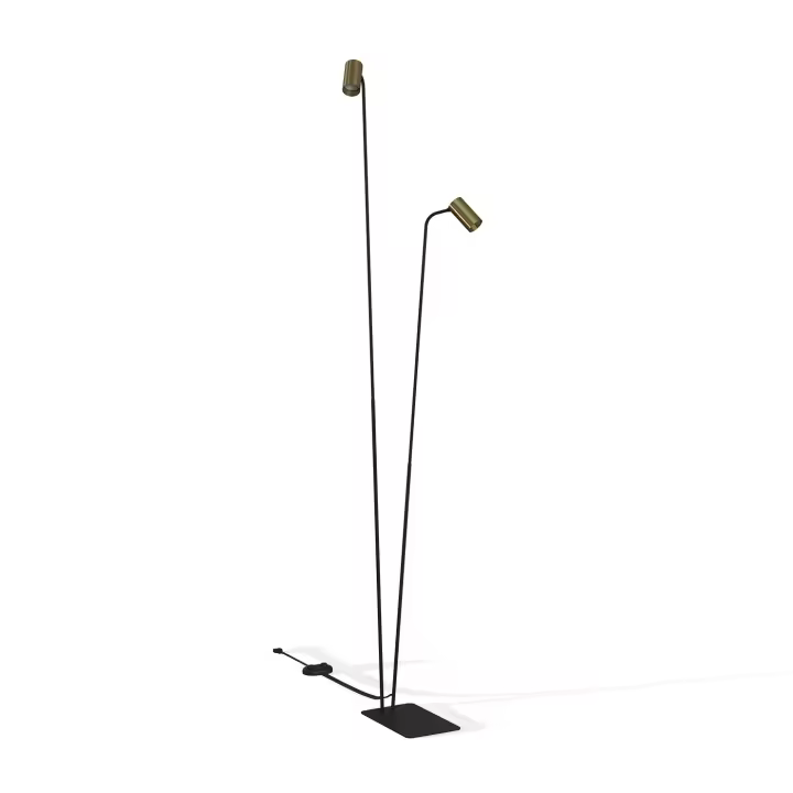 Lámpara de pie doble MONO 120cm 2xGU10 | Brass 7712 - Elegancia y Funcionalidad en tu Interior - 1