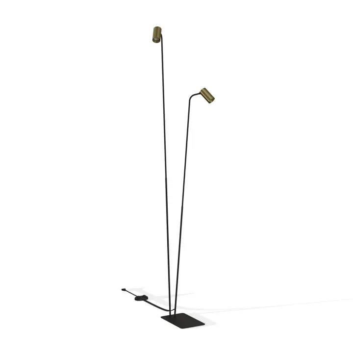 Lámpara de pie doble MONO 120cm 2xGU10 | Brass 7712 - Elegancia y Funcionalidad en tu Interior - 1